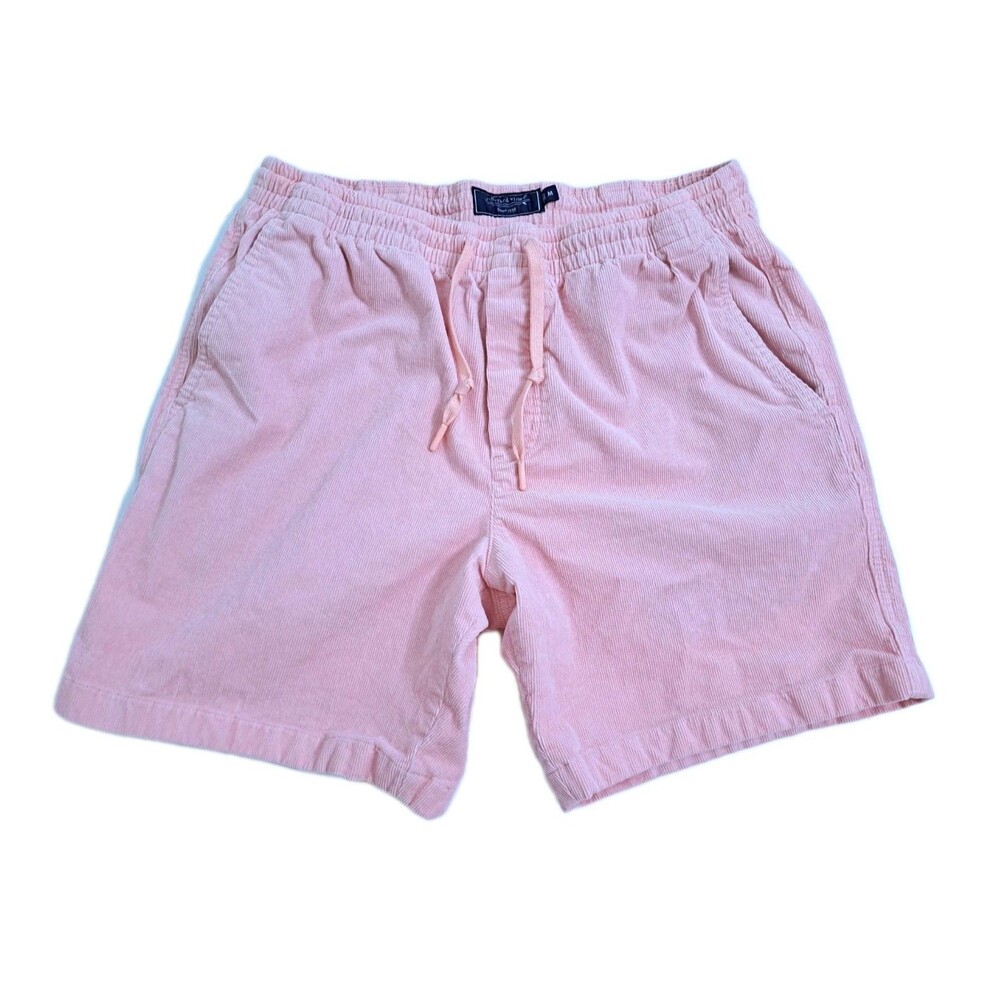 Vineyard Vines Men's Medium Pink Chino Shorts Golf Summer Corduroy Drawstring